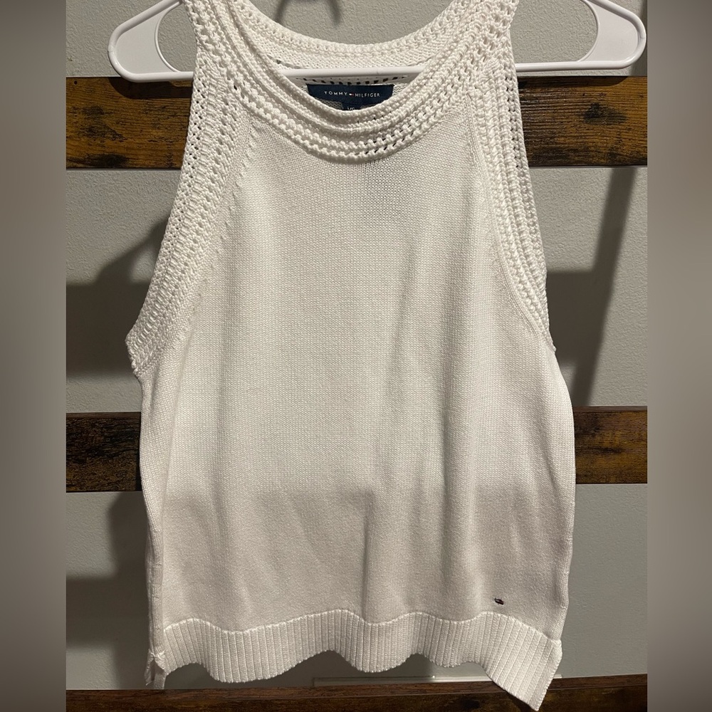 Tommy Hilfiger White Sleeveless Tank Top